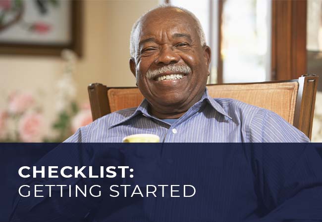 A kind elderly man smiling